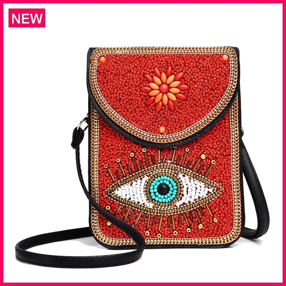 Small Crossbody Phone Bag with Adjustable Strap, Multi-Pocket Design